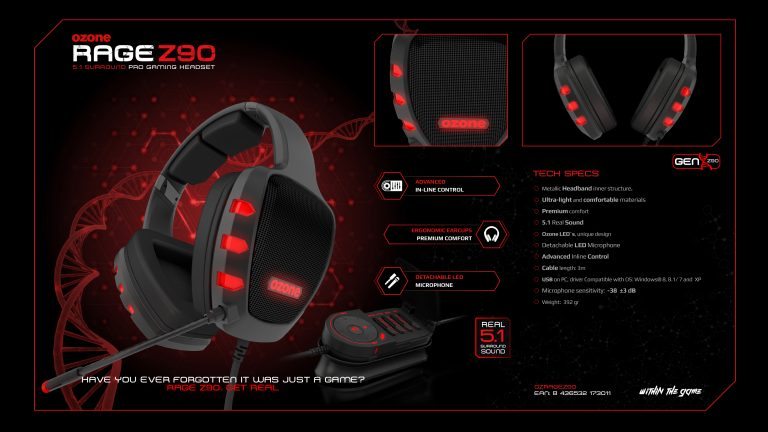 Ozone Rage Z90 – Das 5.1 Headset ist nun auf dem Markt!