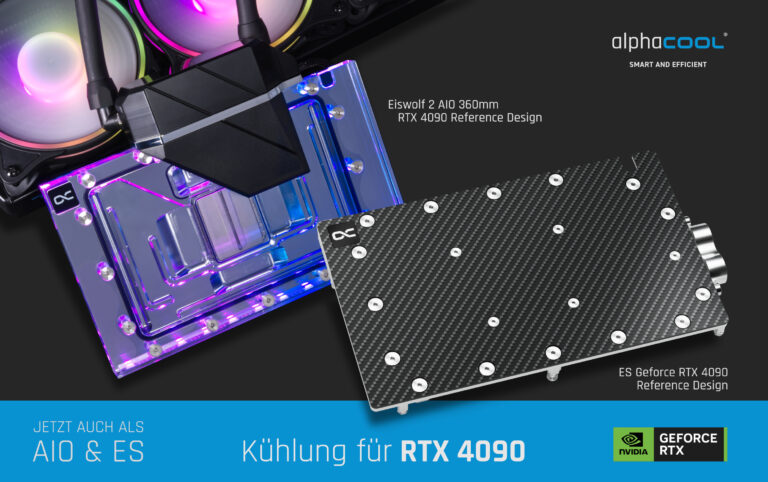 Neue Alphacool Eiswolf 2 AiO und ES Kühlblock für NVIDIA RTX 4090