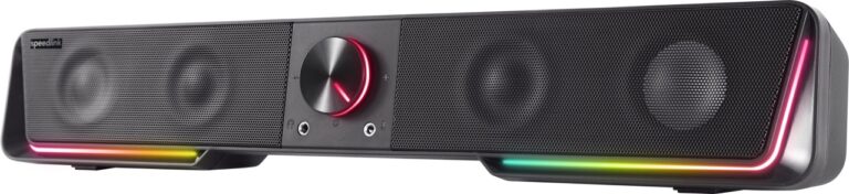 Die Speedlink GRAVITY RGB Stereo Soundbar