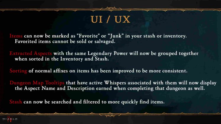 Diablo 4 UI&UX 1